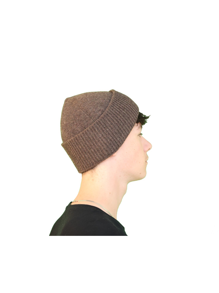 Bonnet robuste pure laine homme - marron