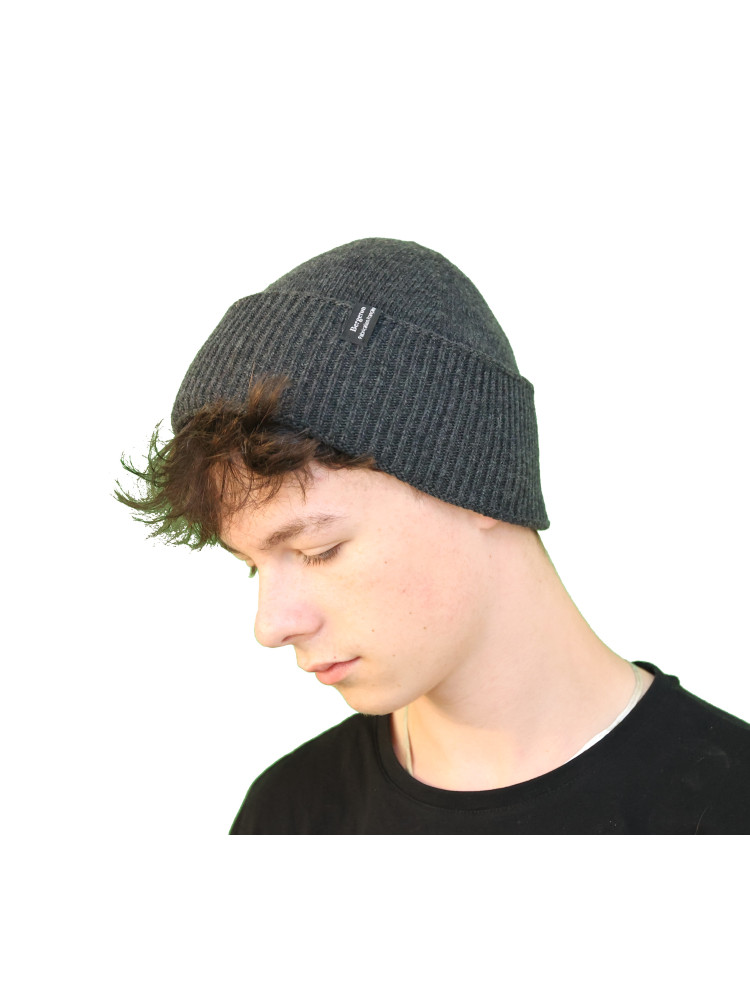 Bonnet robuste pure laine homme - anthracite Bonnet robuste pure laine homme - anthracite