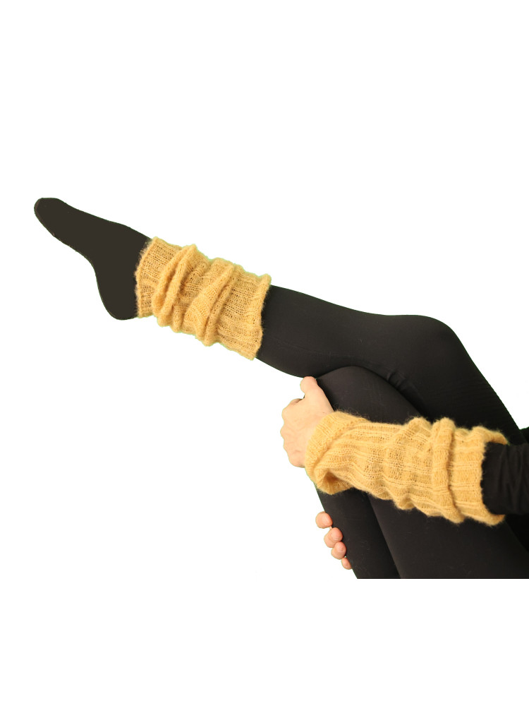 Guêtres bras et jambes mohair camel Guêtres bras et jambes mohair camel