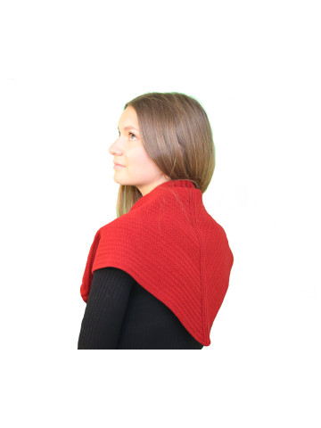 Triangle foulard laine rouge