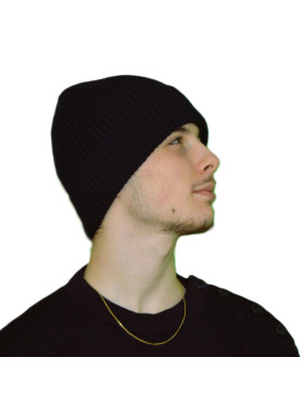 Bonnet laine et cachemire Marine