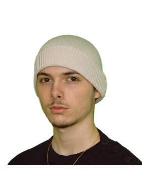 Bonnet cachemire recyclé écru