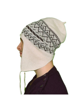 Bonnet Péruvien cachemire écru