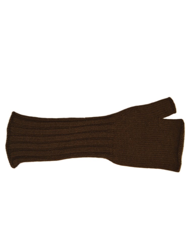 Mitaines longues pur cachemire femme - marron foncé Mitaines longues pur cachemire femme - marron foncé