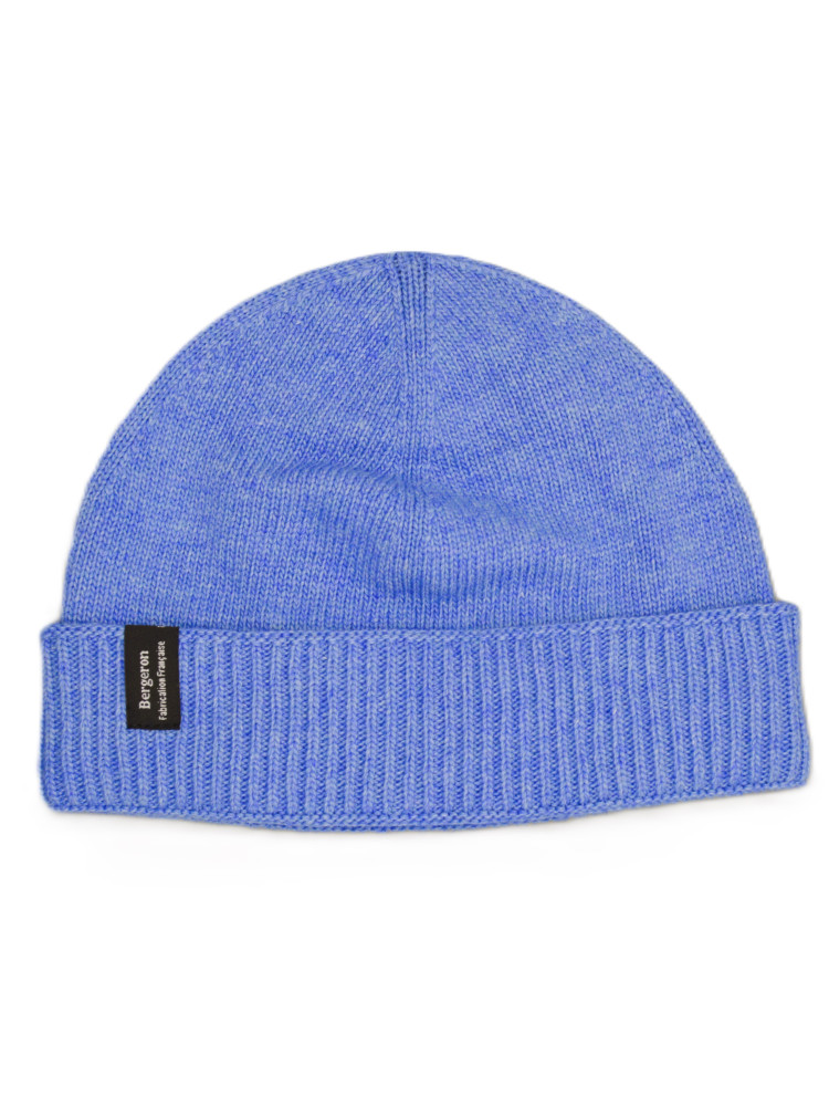 Bonnet cachemire recyclé bleu ciel foncé Bonnet cachemire recyclé bleu ciel foncé