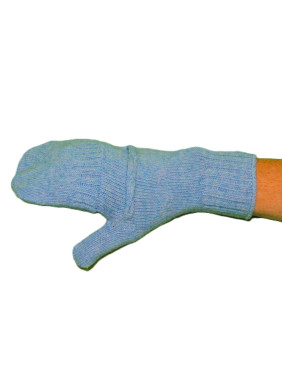 Mitaines moufles bleu ciel