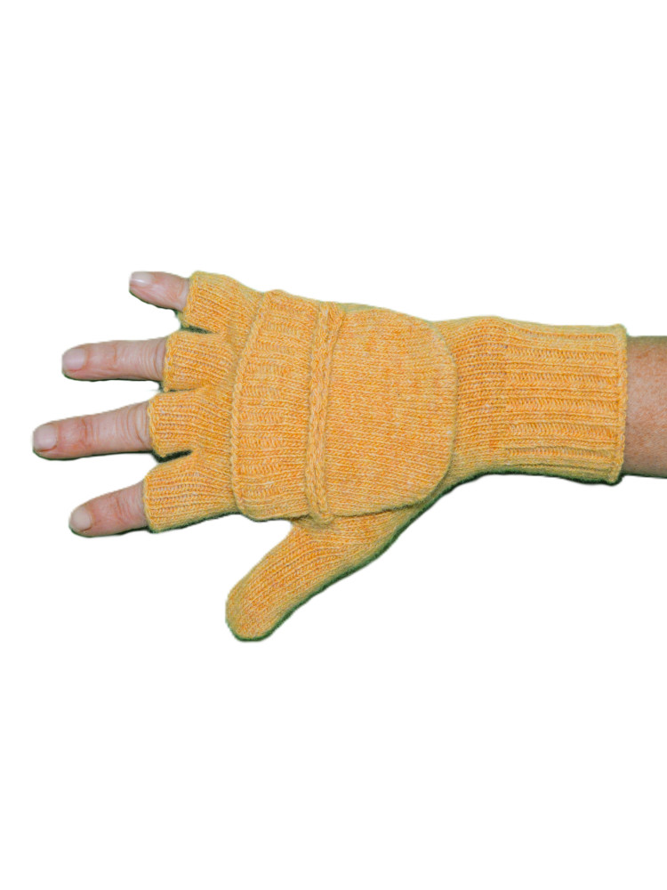 Mitaines moufles jaune Mitaines moufles jaune
