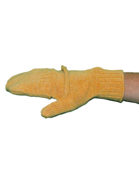 Mitaines moufles jaune