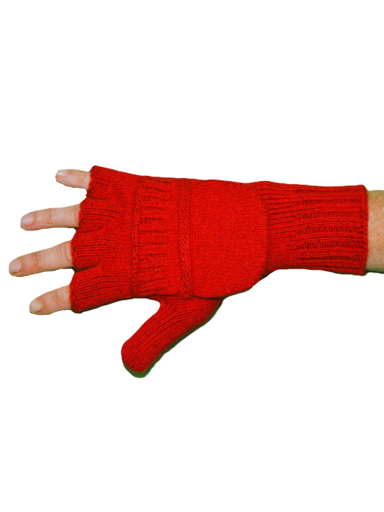 Mitaines moufles rouge Mitaines moufles rouge