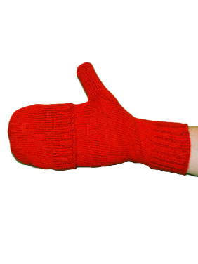 Mitaines moufles rouge