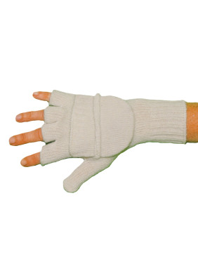 Mitaines moufles blanc