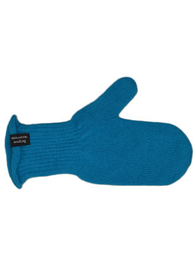 Moufles pure laine femme - bleu lagon