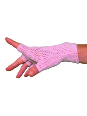 Mitaines résille Rose Poudré