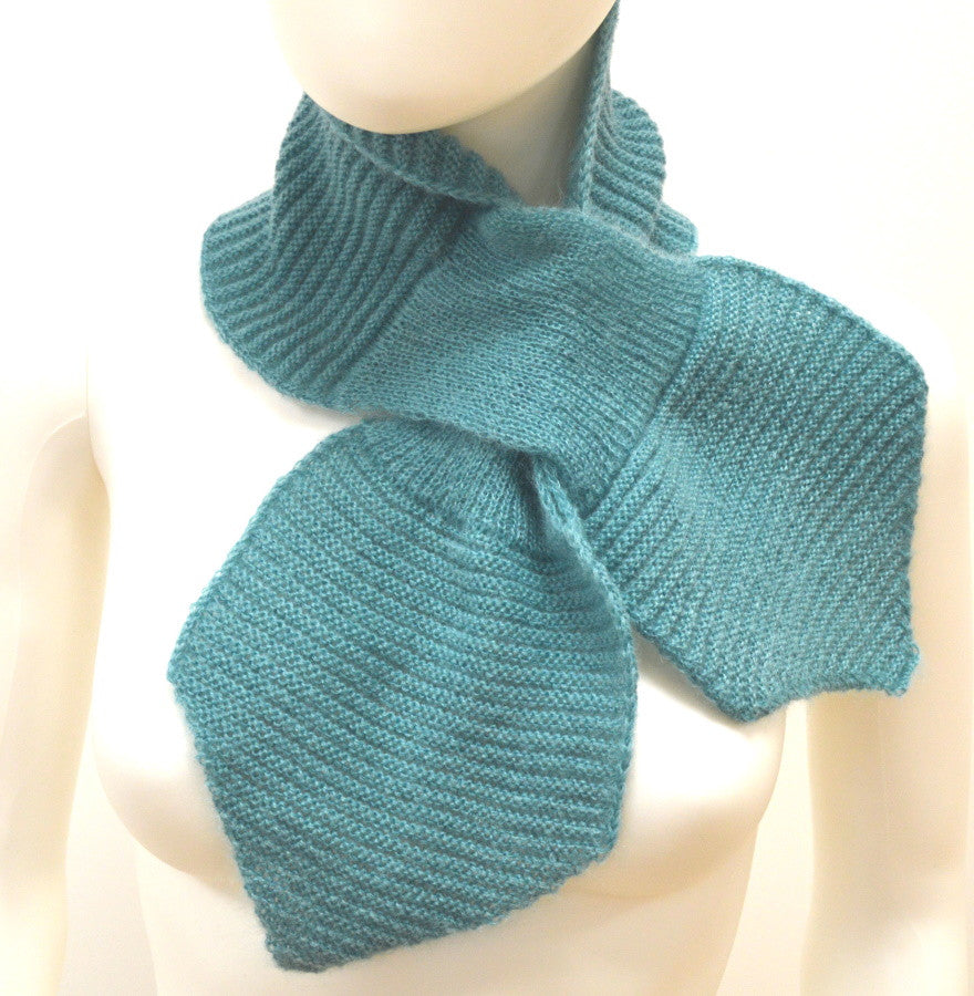 Écharpe cravate Mohair Turquoise
