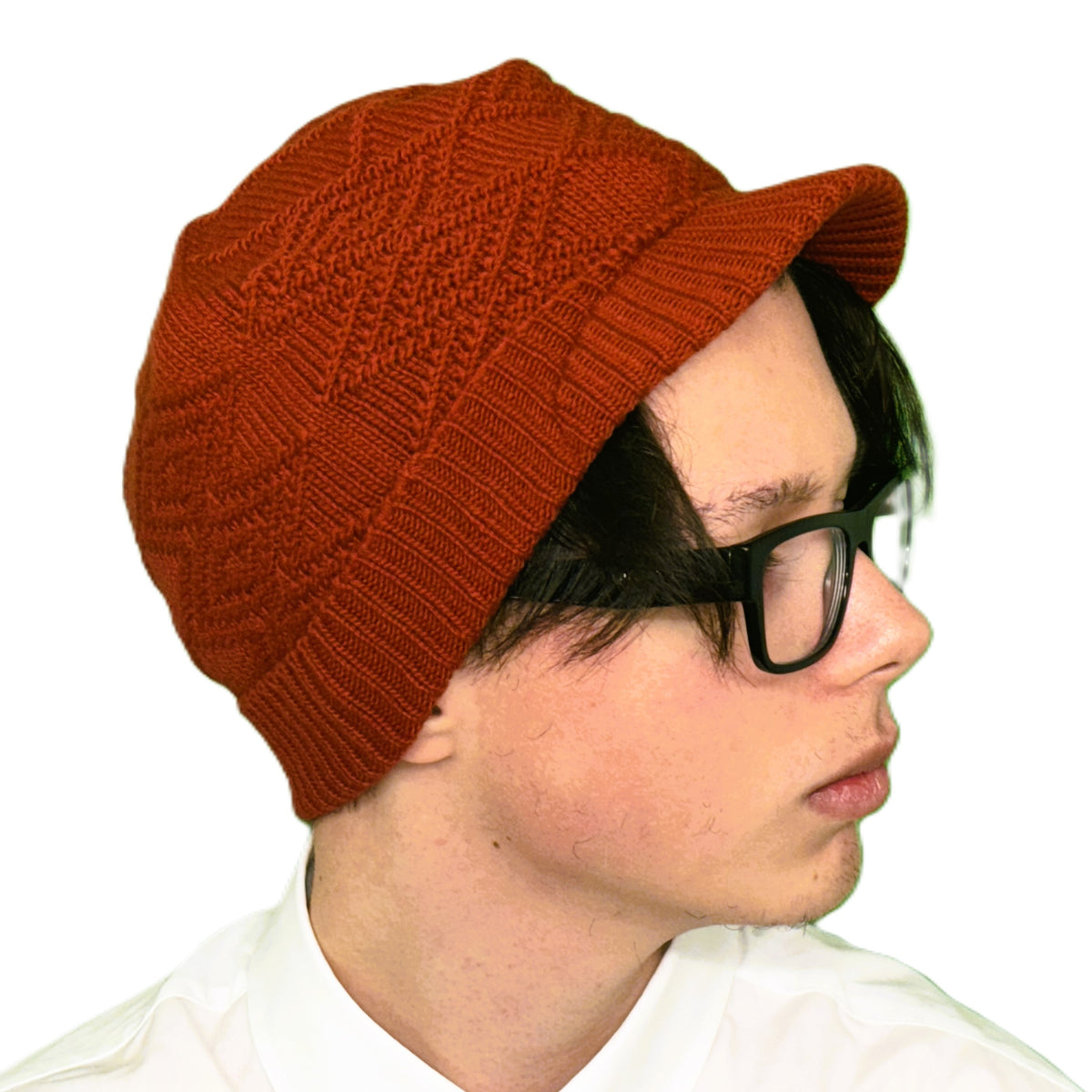 Casquette bonnet laine - Brique