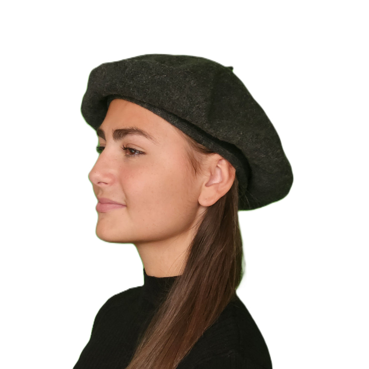 Béret laine femme anthracite