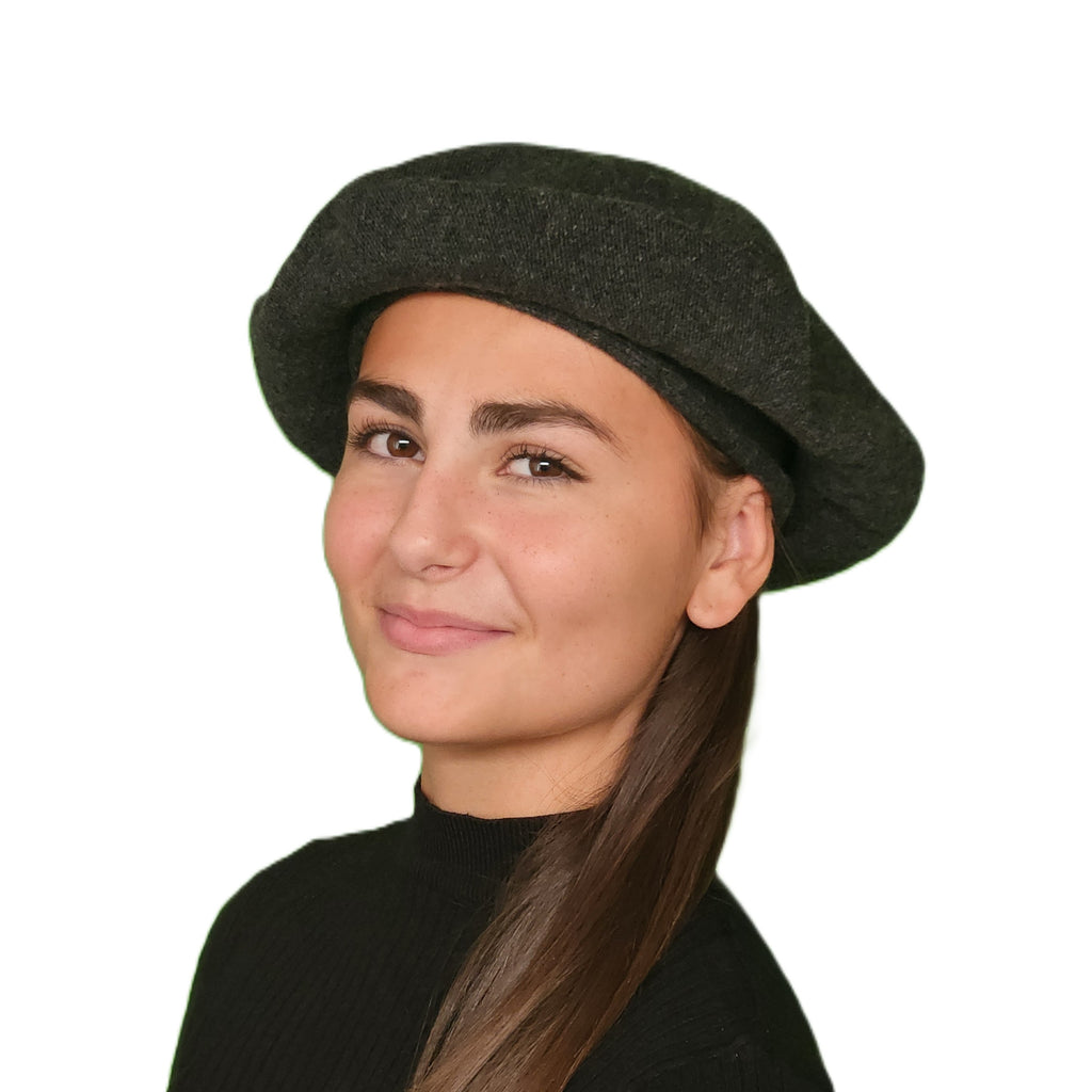 Béret laine femme anthracite