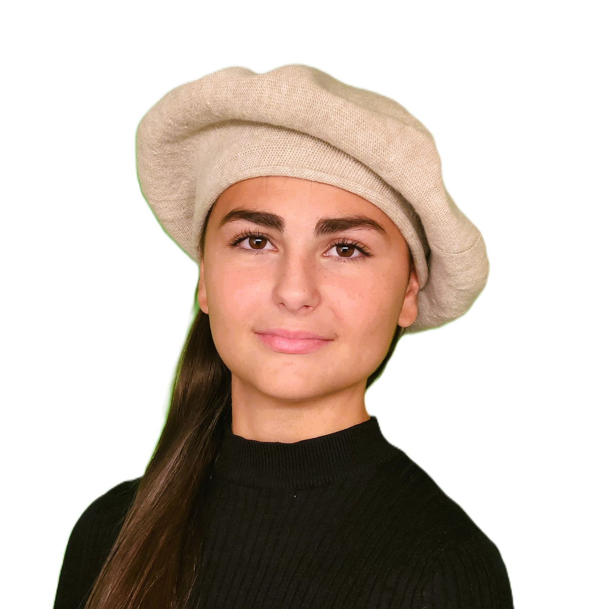 Béret laine femme écru