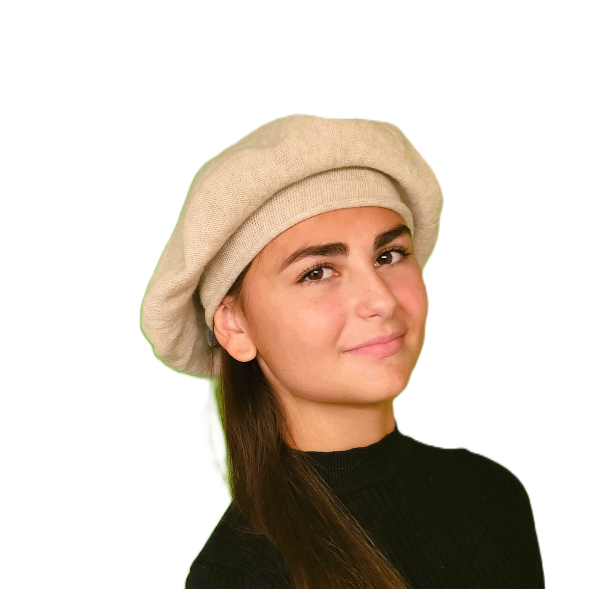 Béret laine femme écru