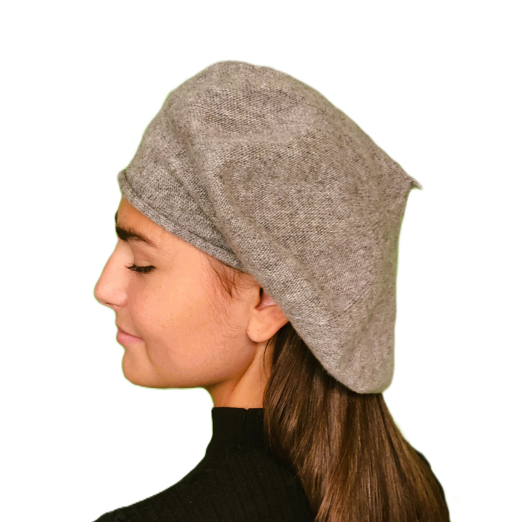 Béret laine femme gris