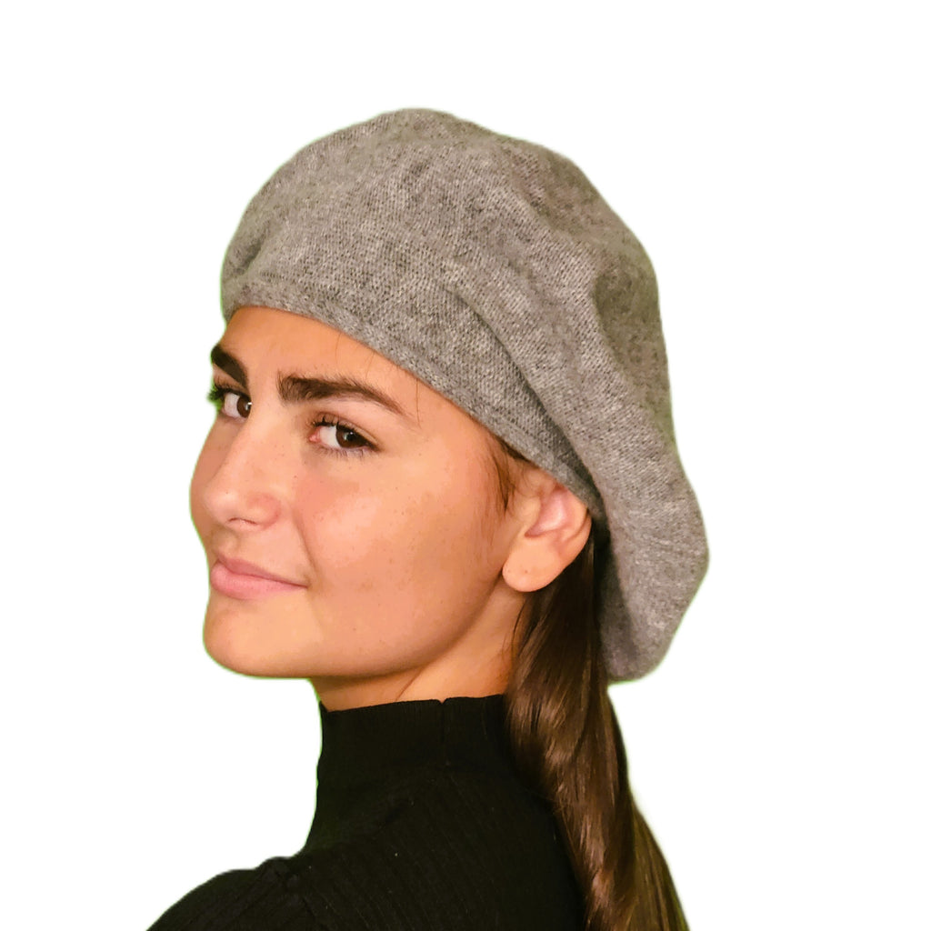 Béret laine femme gris