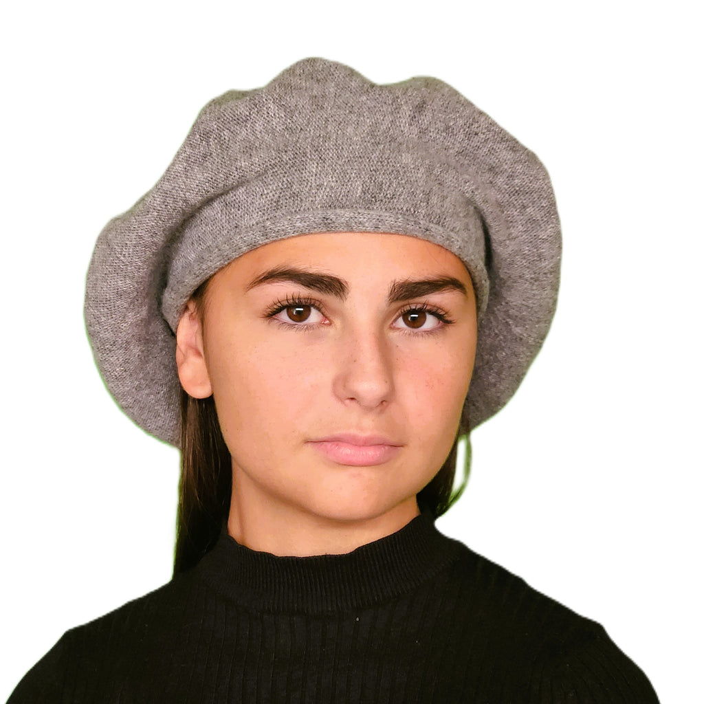 Béret laine femme gris