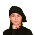 Grand béret coton noir