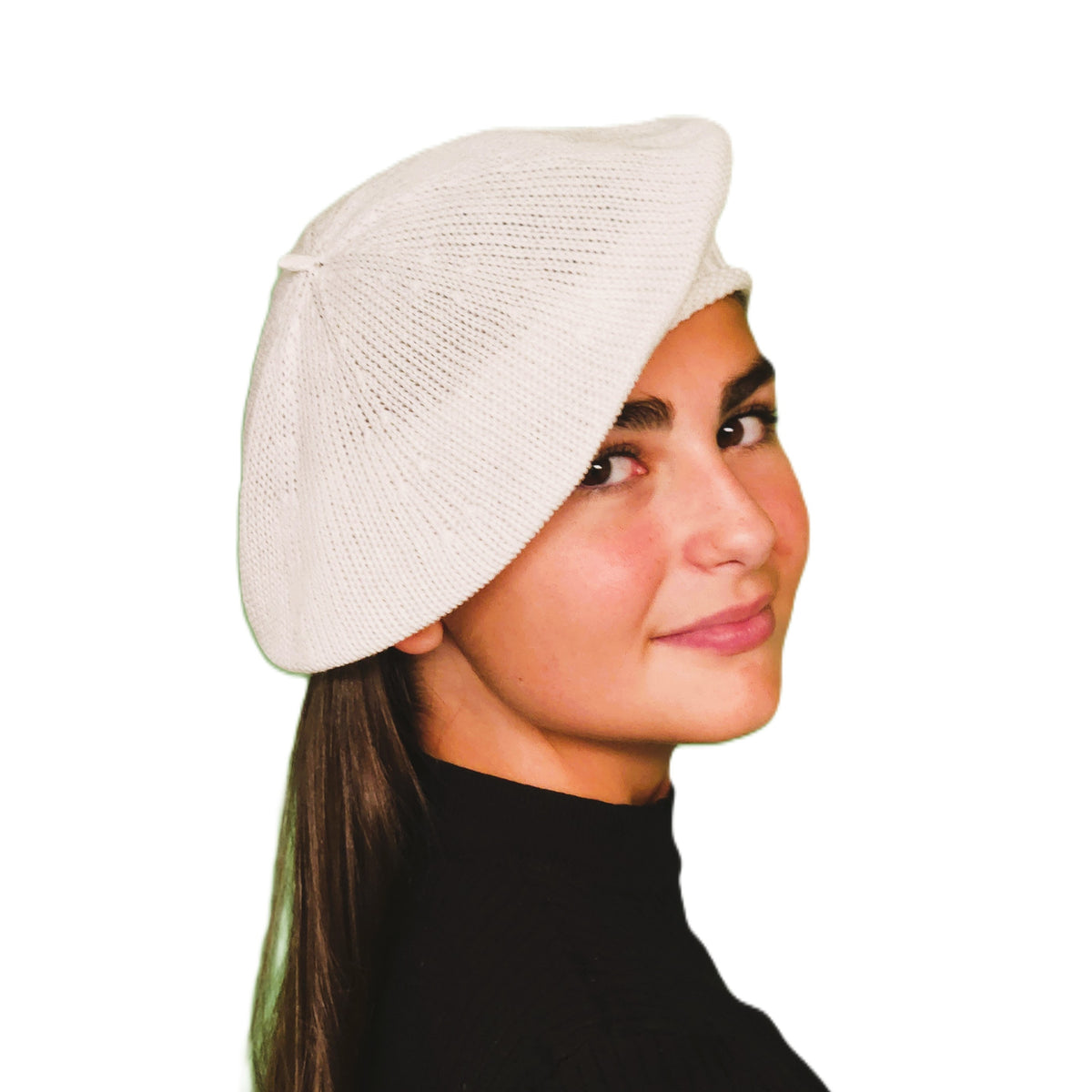 Petit béret coton blanc