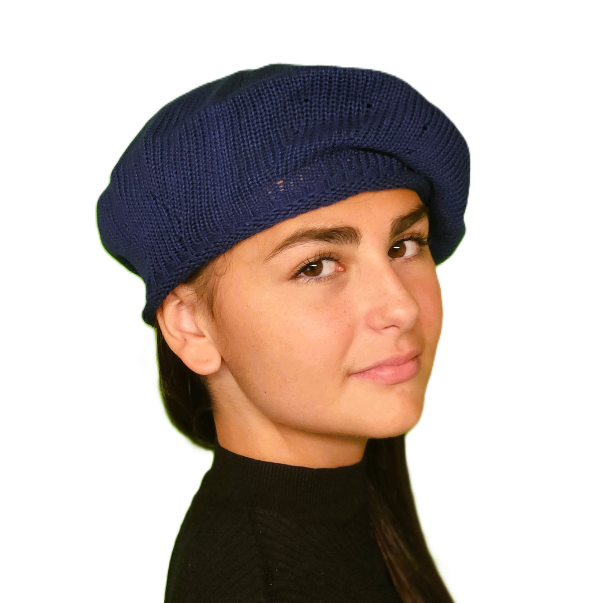 Petit béret coton bleu