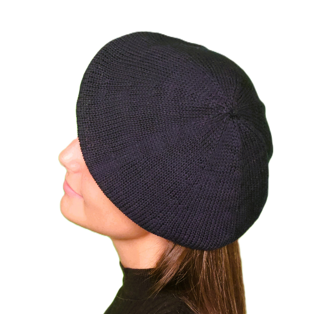 Petit béret coton marine