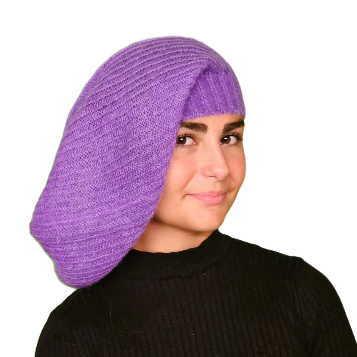 Bonnet Rasta femme lilas