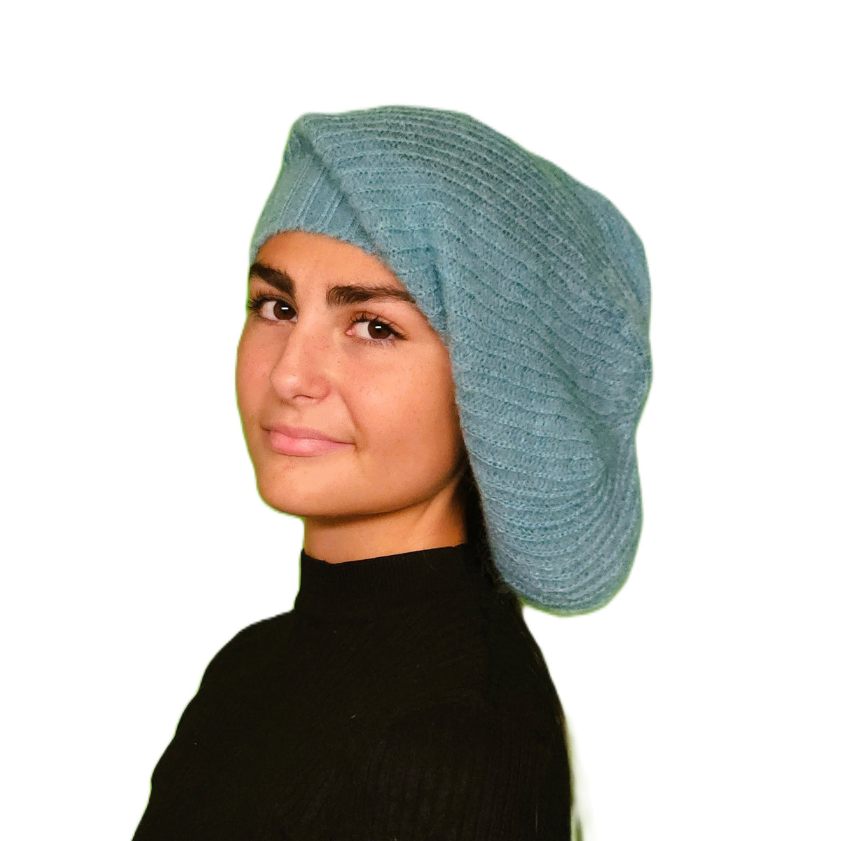 Bonnet Rasta femme turquoise