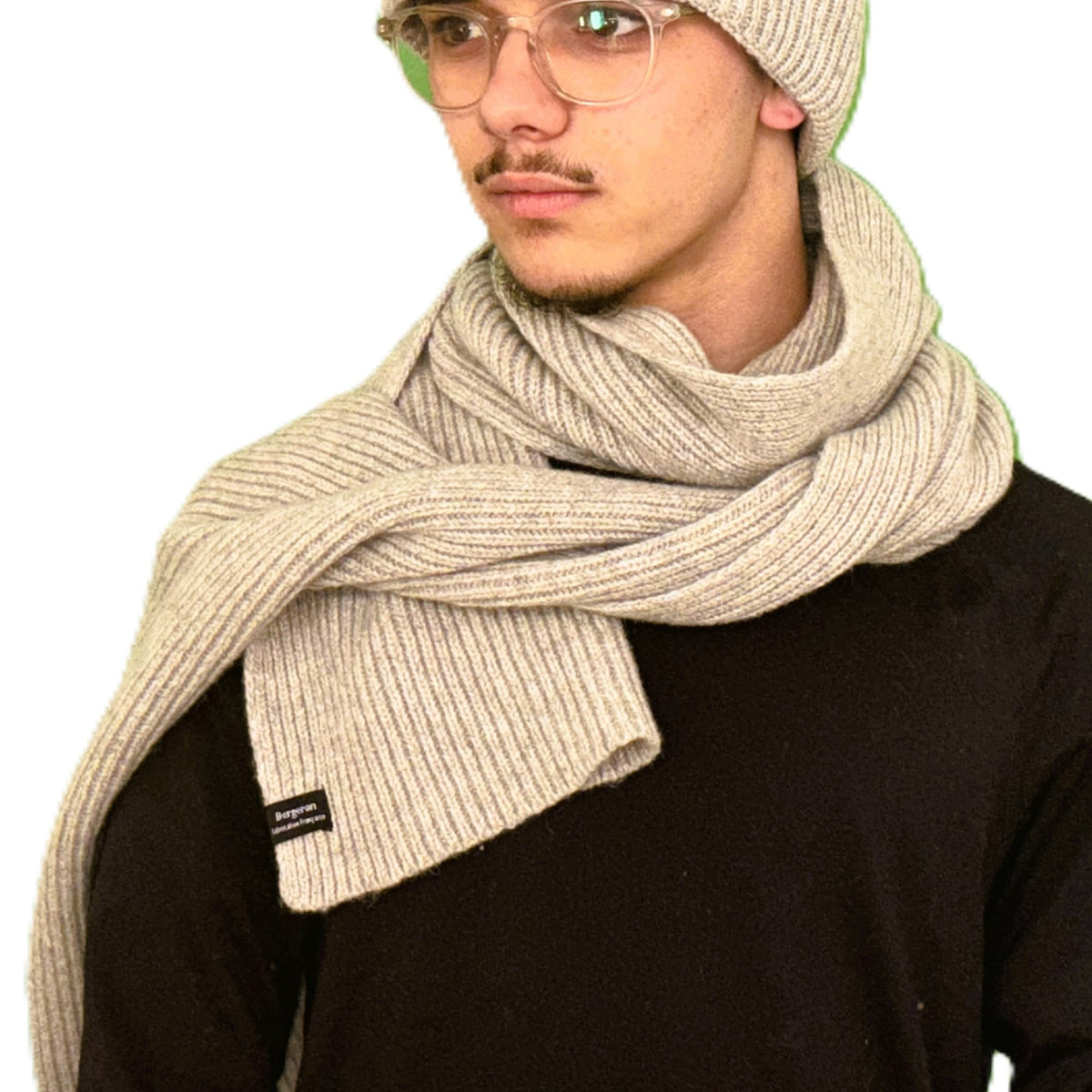 Écharpe homme éco-conception - gris clair