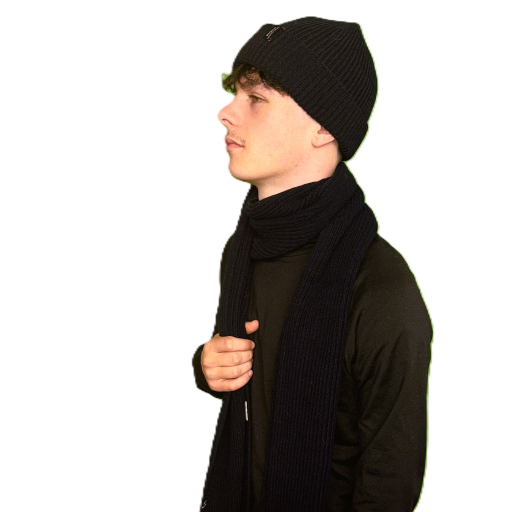 Ensemble bonnet écharpe éco-conception - marine