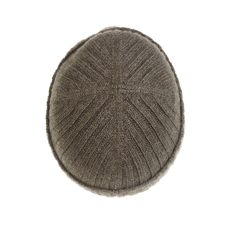 Bonnet moelleux pur cachemire femme - marron