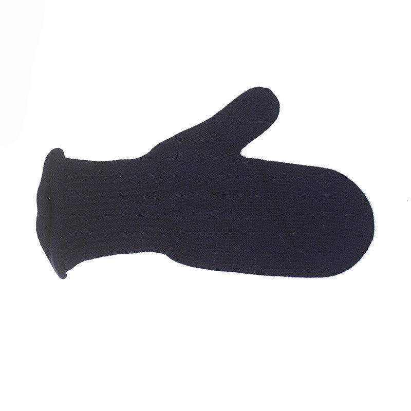 moufles pure laine femme - bleu marine