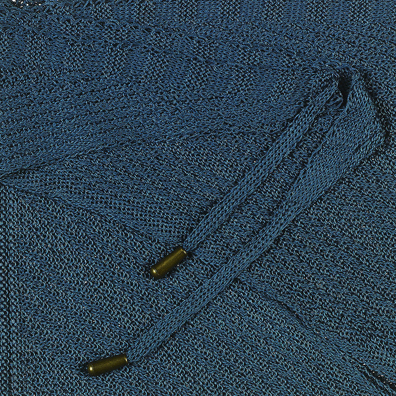 Fichu femme 100% soie - bleu col vert