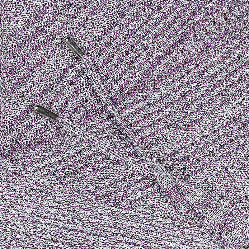 Fichu femme 100% soie - Gis / Prune