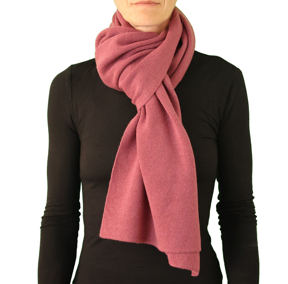 Écharpe maille fine 100% laine mérinos baby femme - lupin