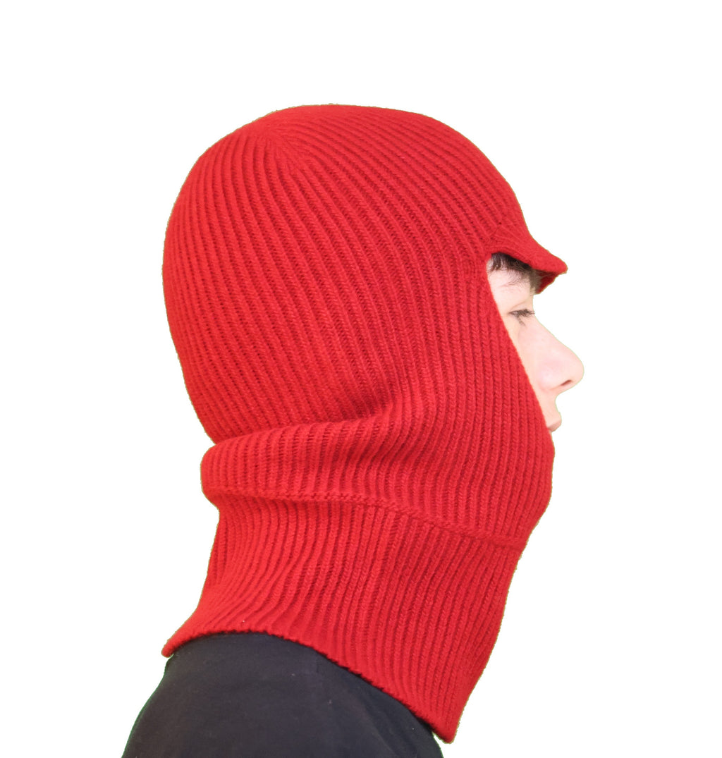 Passe montagne laine rouge