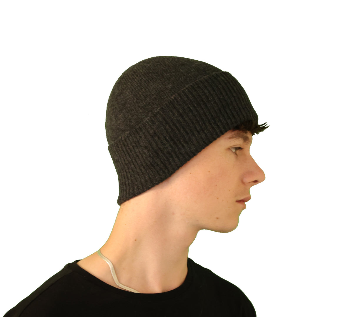 Bonnet classique pure laine - anthracite
