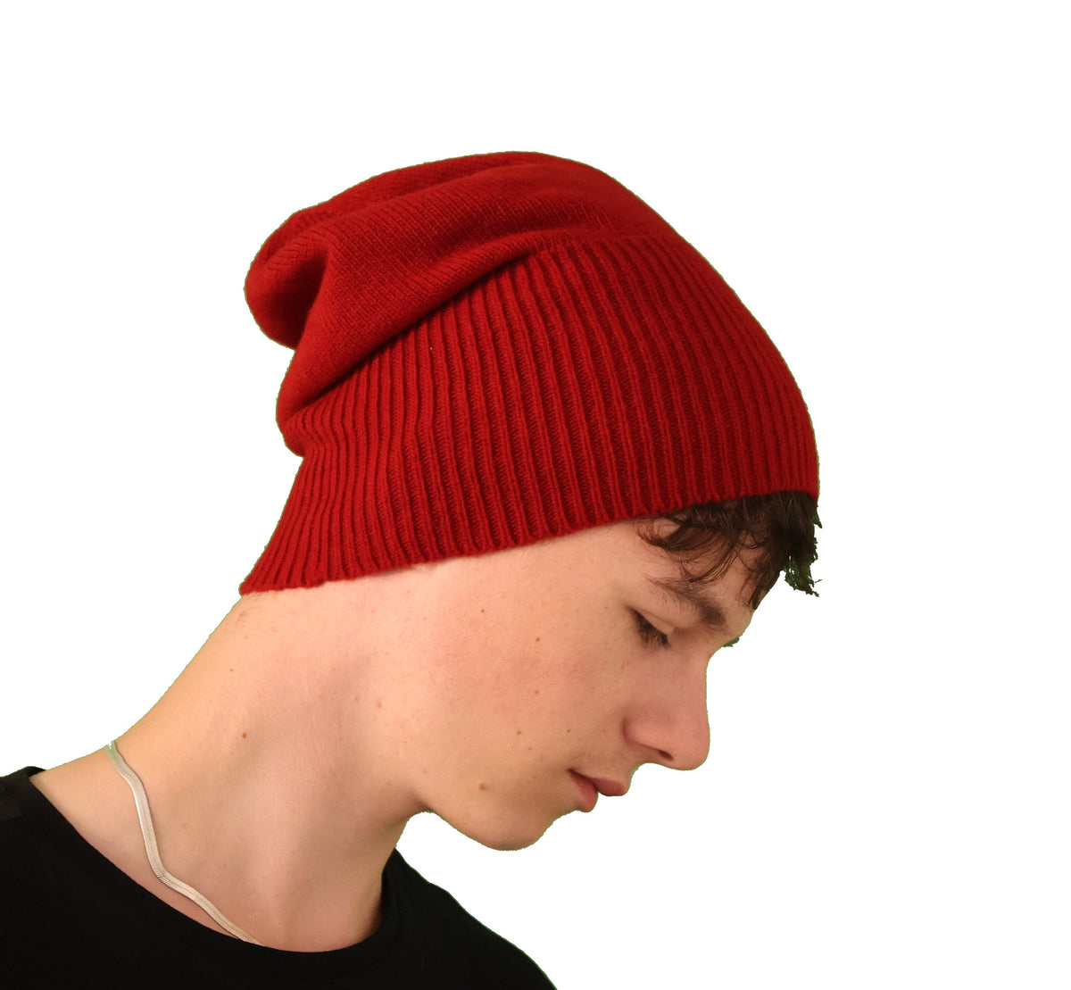Bonnet classique pure laine - rouge