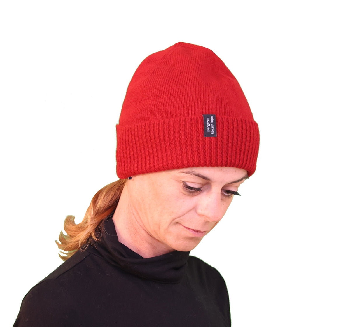 Bonnet classique pure laine - rouge