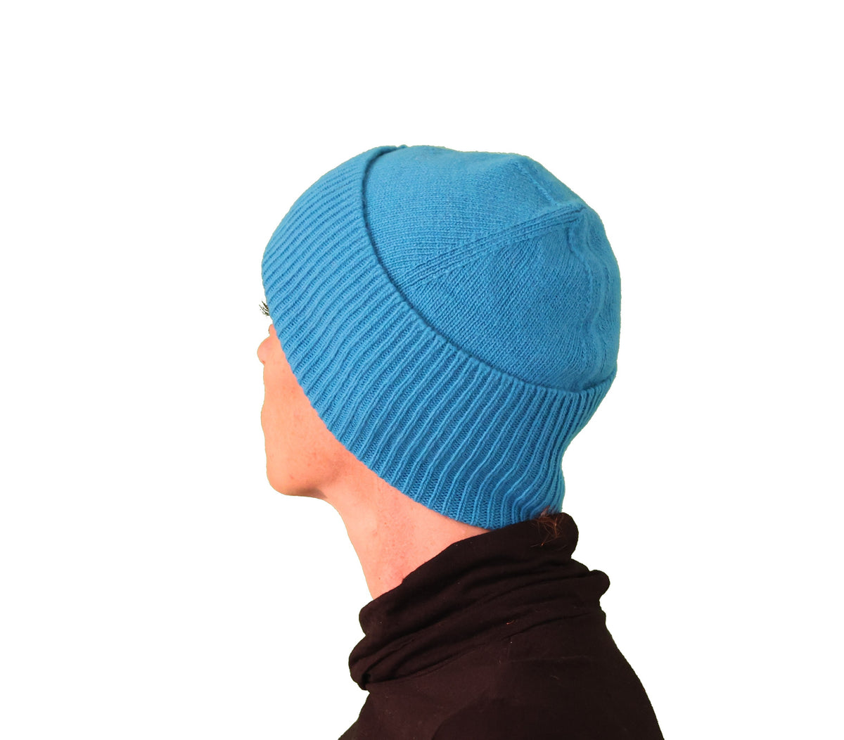 Bonnet classique pure laine - bleu lagon