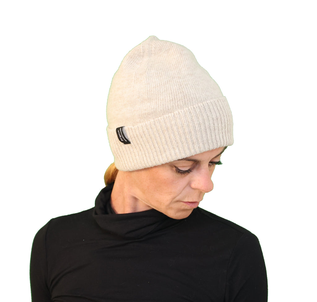Bonnet classique pure laine - écru