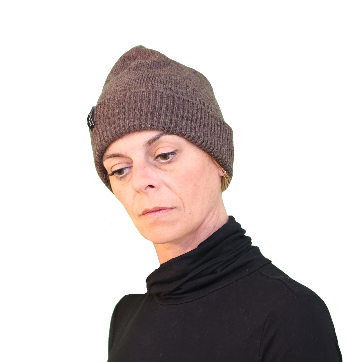 Bonnet classique pure laine - marron