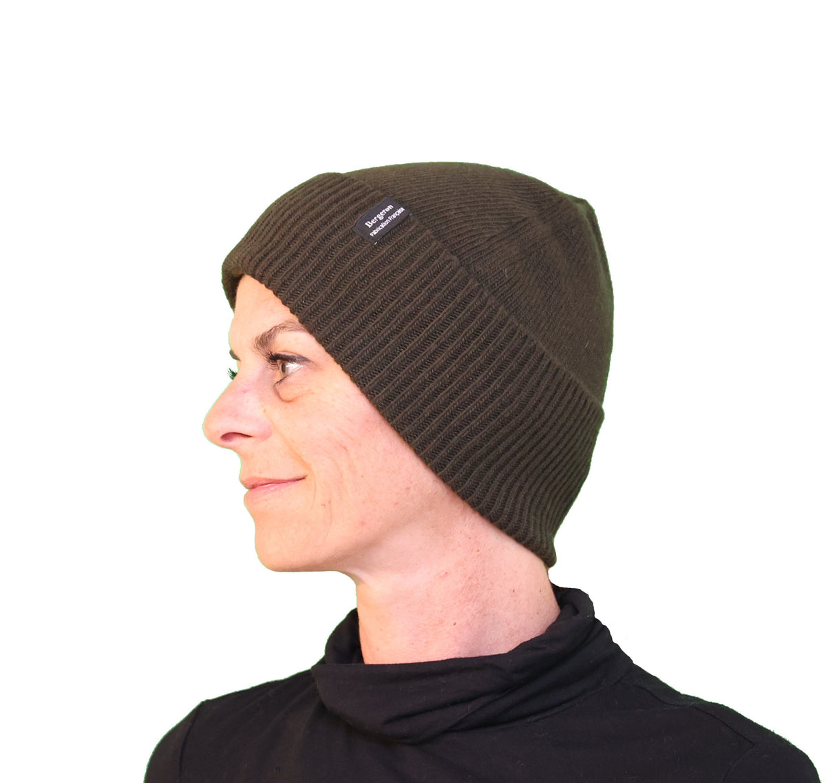 Bonnet classique pure laine - marron foncé