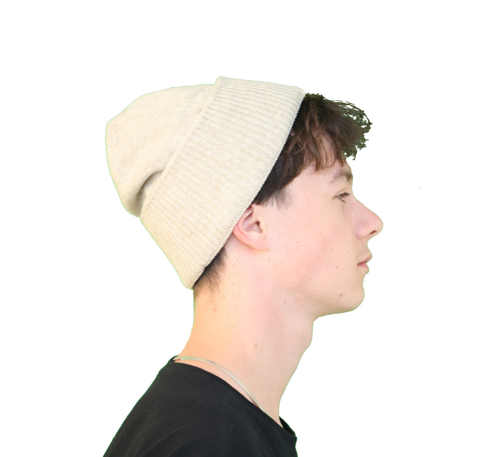 Bonnet robuste pure laine homme - écru