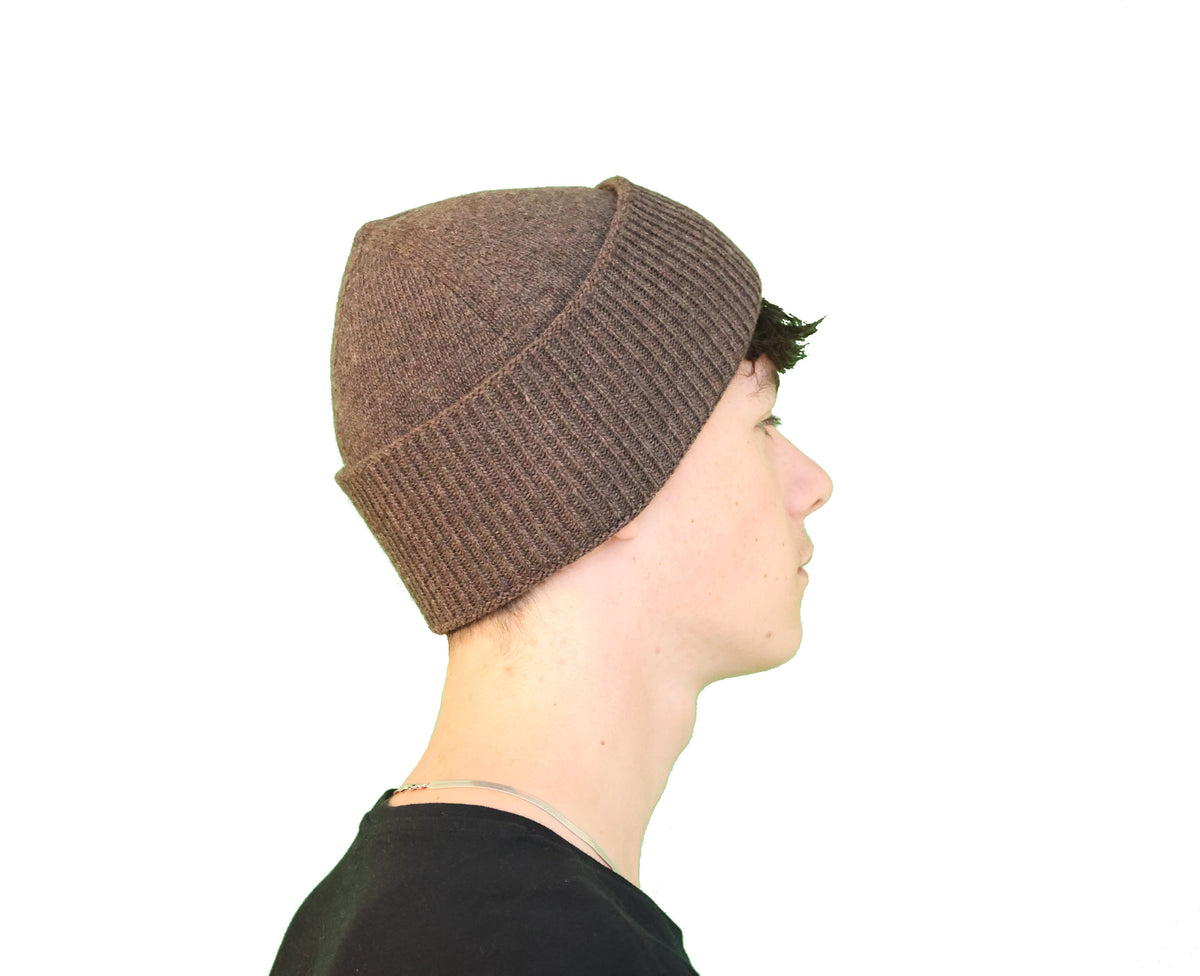 Bonnet robuste pure laine homme - marron