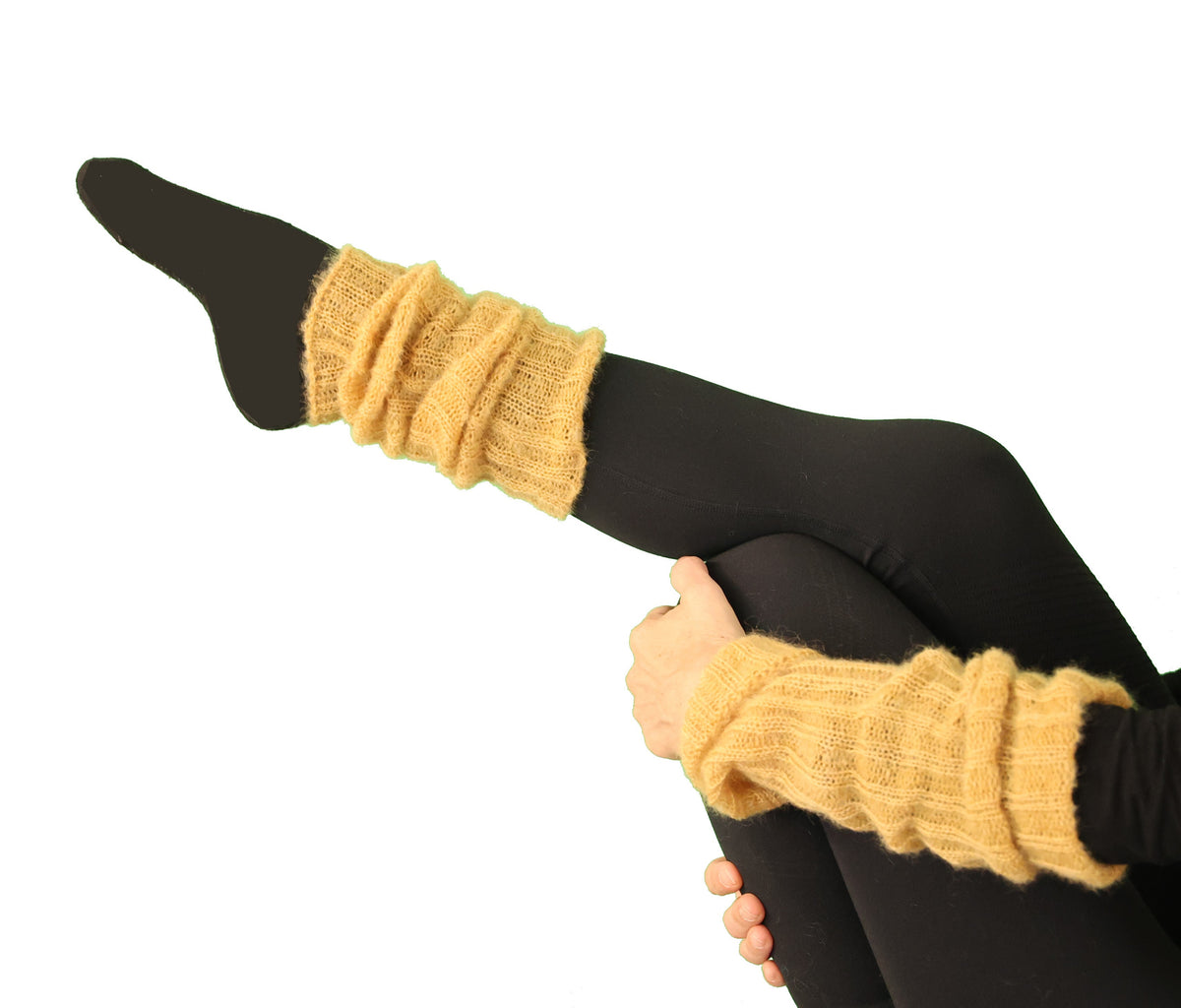 Guêtres bras et jambes mohair camel